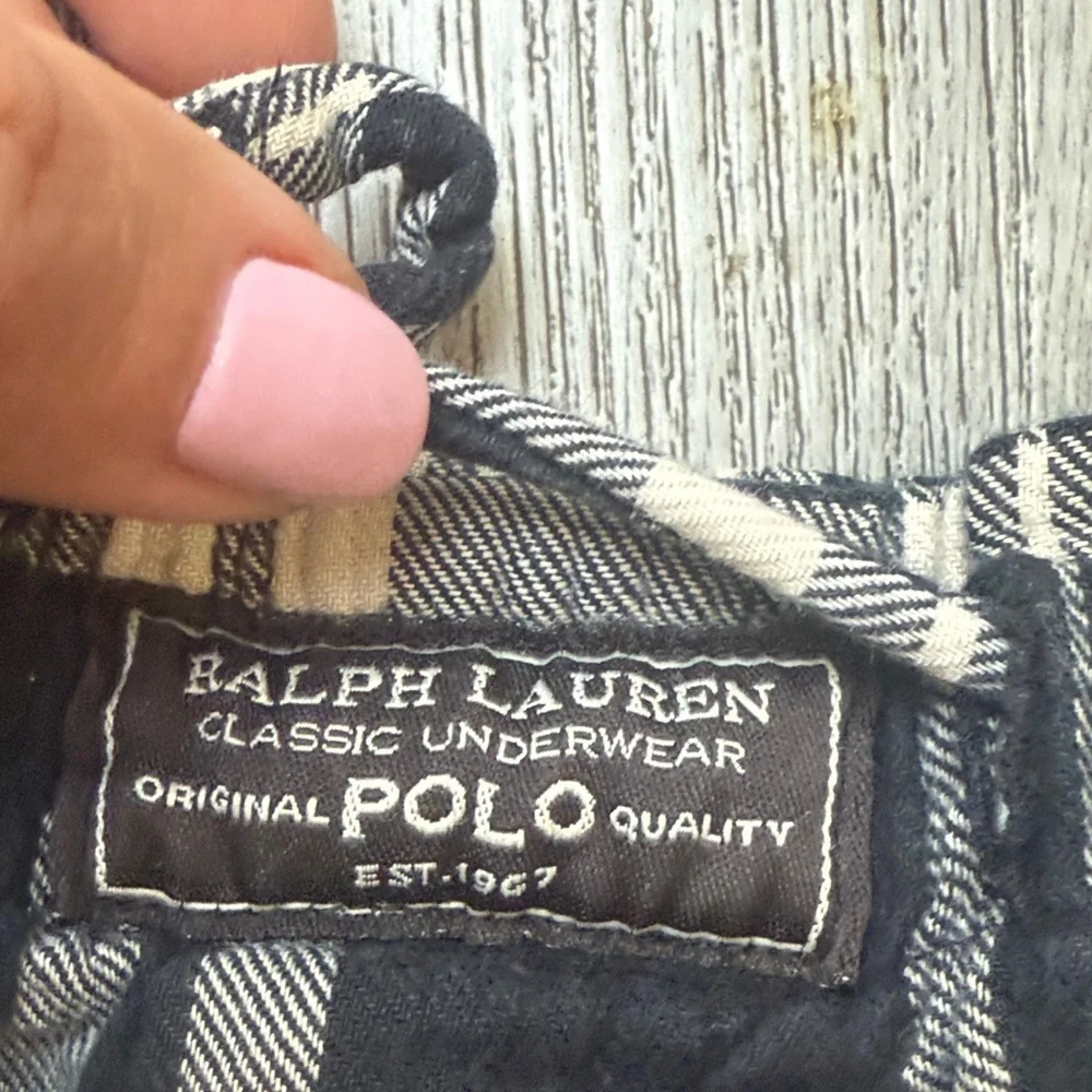 Polo Ralph Lauren Plaid Black and White Men's Pants